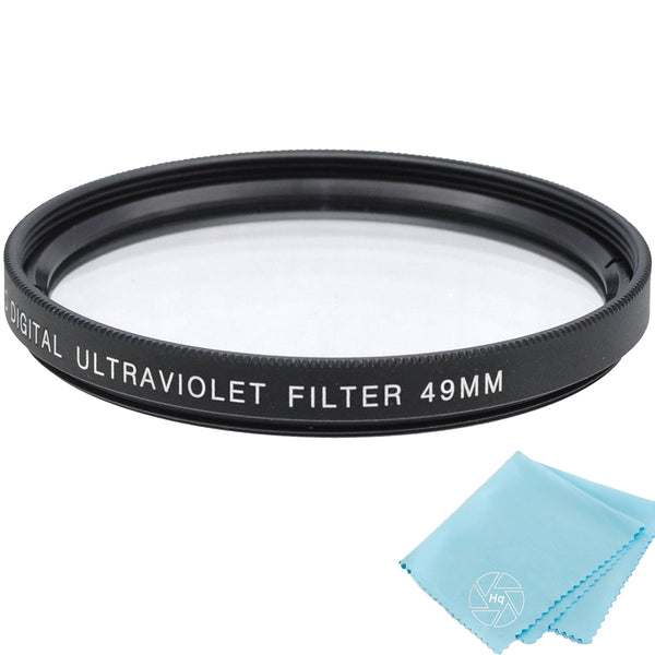 49mm UV Protective Filter for Canon, Nikon, FujiFilm, Olympus, Panasonic, Pentax, Sigma, Sony, Tamron Cameras and Camcorders
