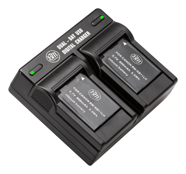 BM 2 NB-11LH Batteries and Dual Battery Charger for Canon Elph 190, Elph 320, Elph 340, Elph 350, Elph 360, A2600 A3400 A4000 SX400 SX410 SX420 Camera